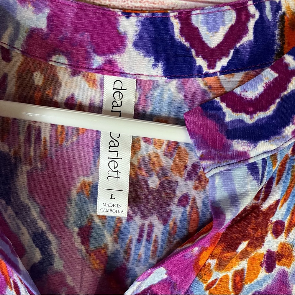 Dear Scarlet Lizzy 3/4” Sleeves Top Size Large - Picture 3 of 7